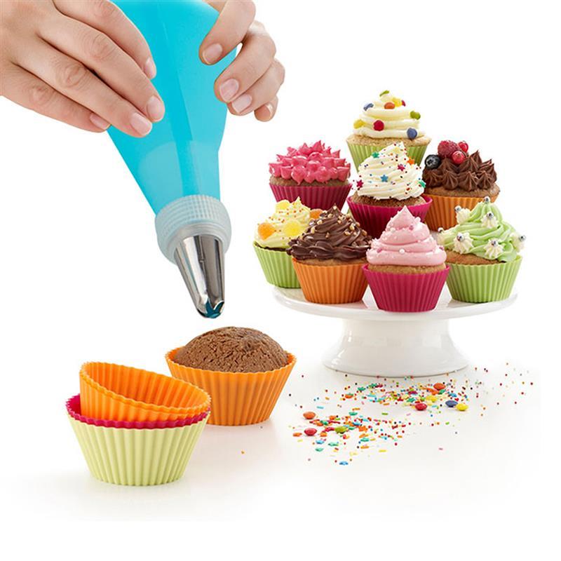 20PCS Pastry Bags Tips 10 Icing Piping Nozzles Cream Reusable Pastry Bags Kitchen Cake Decor Tools