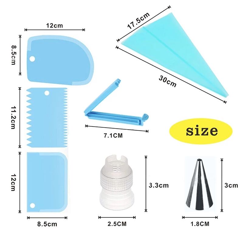 20PCS Pastry Bags Tips 10 Icing Piping Nozzles Cream Reusable Pastry Bags Kitchen Cake Decor Tools