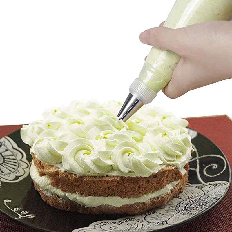 20PCS Pastry Bags Tips 10 Icing Piping Nozzles Cream Reusable Pastry Bags Kitchen Cake Decor Tools