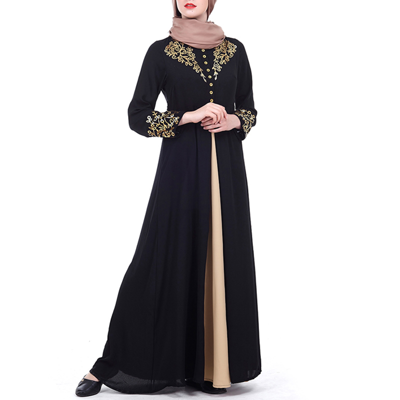New Elegant Print Muslim Abaya Women Dresses Abayas Islamic Clothing Party Ladies Dubai Dress