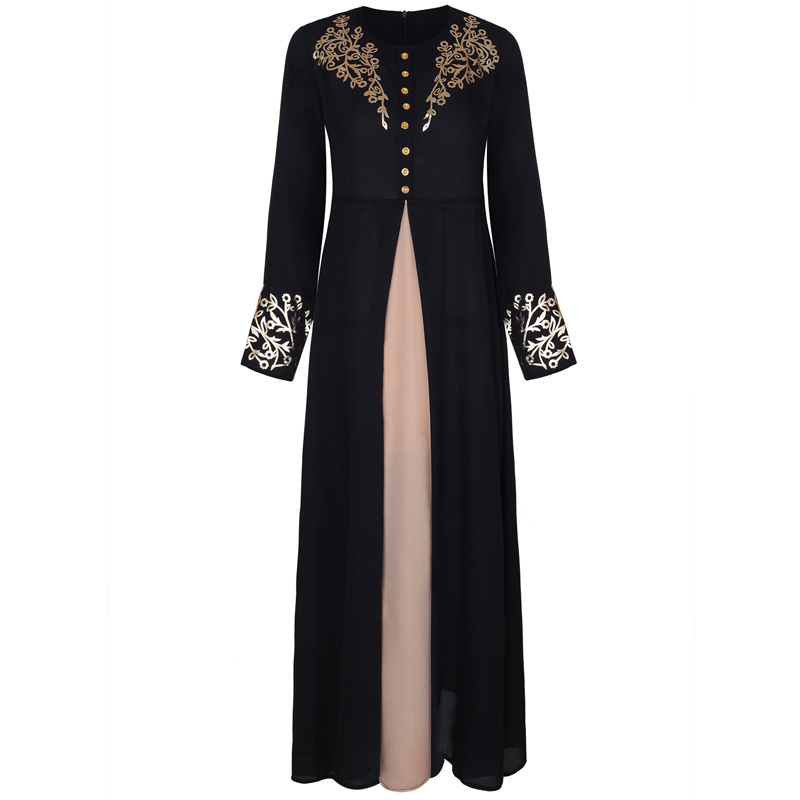 New Elegant Print Muslim Abaya Women Dresses Abayas Islamic Clothing Party Ladies Dubai Dress