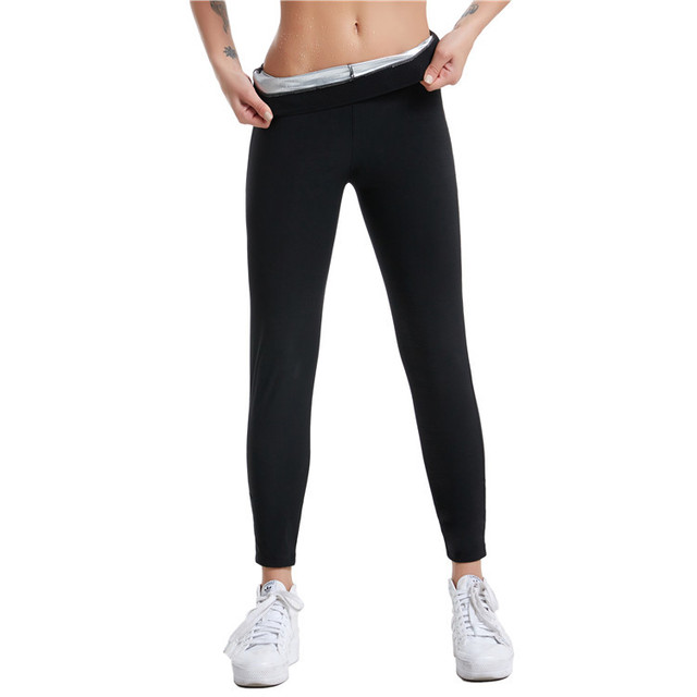 Women Gymwear Silver Ion Coating Thermo Pants Sweat Sauna Body Shaper Waist Trainer Fitness Leggings