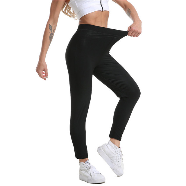 Women Gymwear Silver Ion Coating Thermo Pants Sweat Sauna Body Shaper Waist Trainer Fitness Leggings