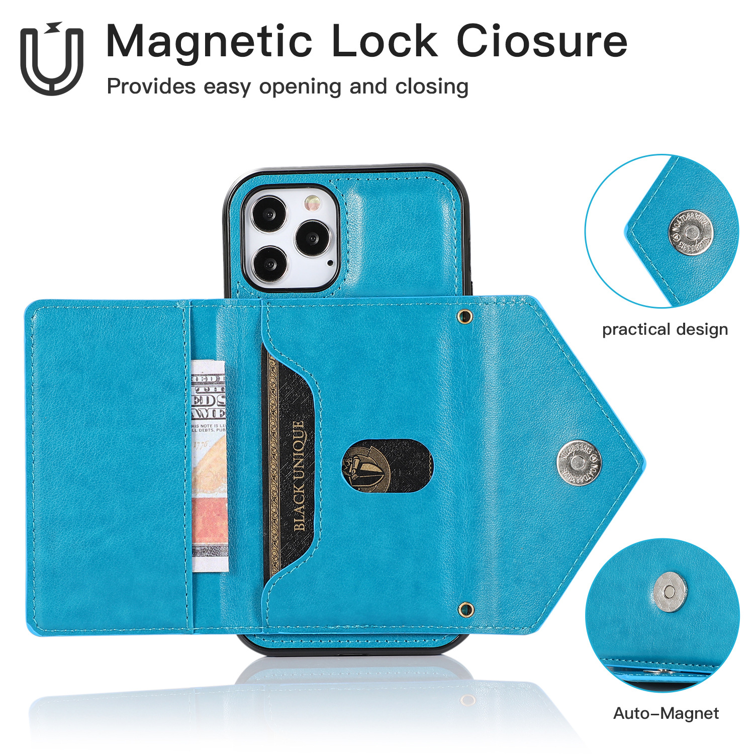 New Phone Cases For iPhone Samsung Huawei Phones Covers With Wallet Card Strap Shoulder Bags