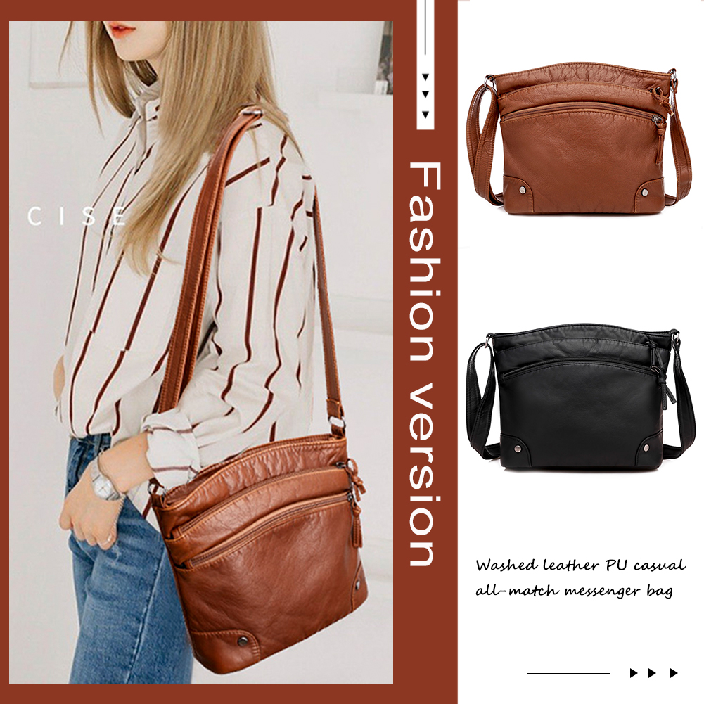 New Fashion Women Bags Multi Pocket Handbags PU Leather Female Mobile Phone Shoulder Bags Purses