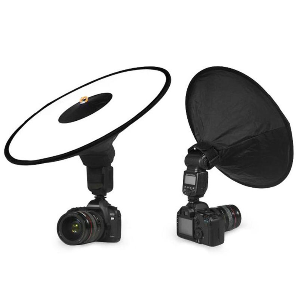 Universal Round Studio Flash Softbox Reflector Collapsible Flash Round For Canon Nikon Sony Cameras