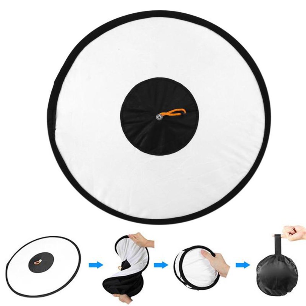 Universal Round Studio Flash Softbox Reflector Collapsible Flash Round For Canon Nikon Sony Cameras