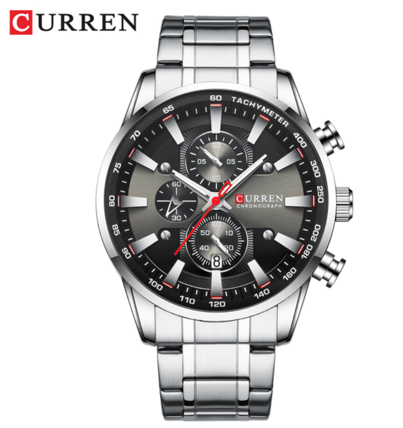 CURREN Watches Men Fashion Quartz Wristwatch Chronograph Clock Date Watches Stainless Steel Watch
