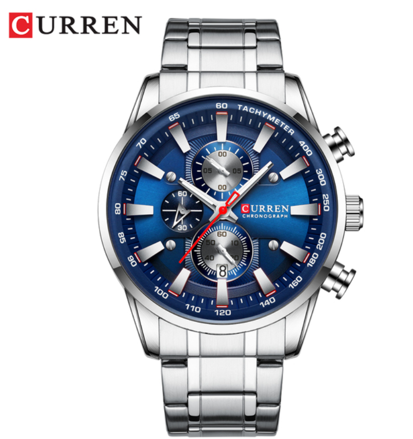 CURREN Watches Men Fashion Quartz Wristwatch Chronograph Clock Date Watches Stainless Steel Watch