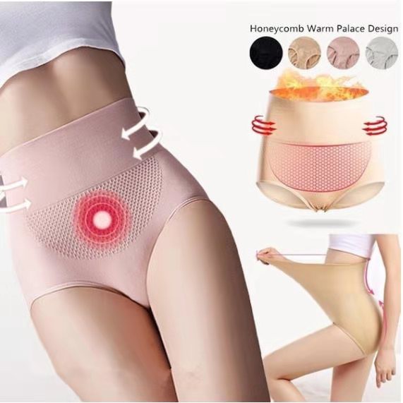 NEW 3D Honeycomb High Waist Women Underwear Sexy Cotton Panties Seamless Body Shaper Lingerie