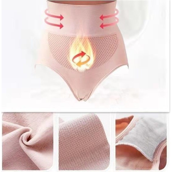 NEW 3D Honeycomb High Waist Women Underwear Sexy Cotton Panties Seamless Body Shaper Lingerie