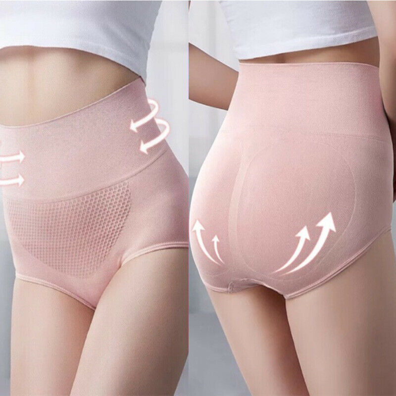 NEW 3D Honeycomb High Waist Women Underwear Sexy Cotton Panties Seamless Body Shaper Lingerie