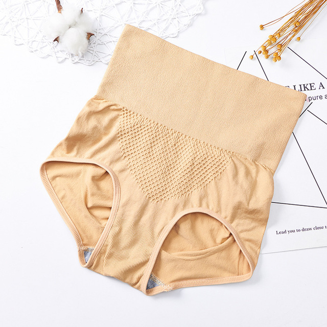 NEW 3D Honeycomb High Waist Women Underwear Sexy Cotton Panties Seamless Body Shaper Lingerie