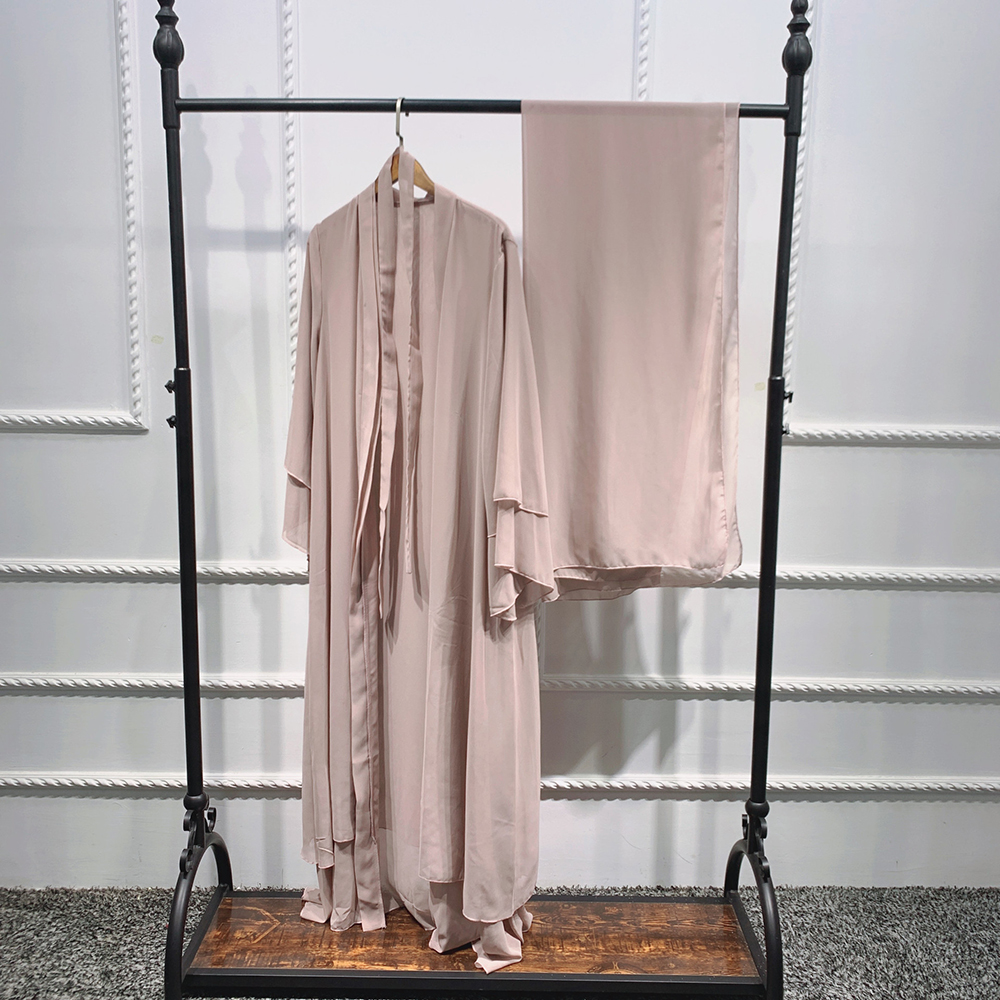 Solid Open Abaya Dubai Muslim Cardigan Abayas Dresses Elegant  Women Caftan Islam Clothing