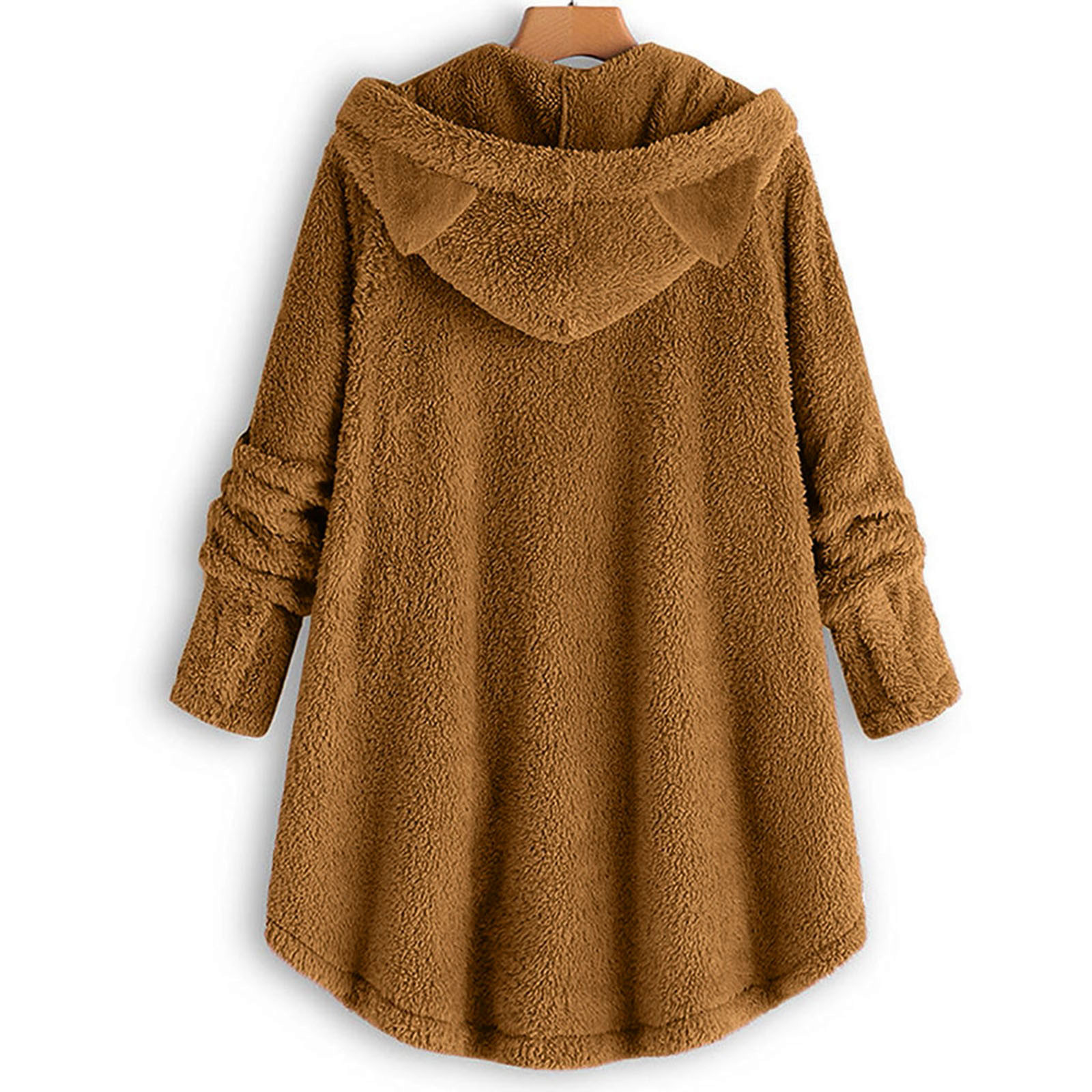 New Fashion Hoodies Women Jackets Button Coats Patchworl Tops Hooded Pullover Plus Size Windbreaker