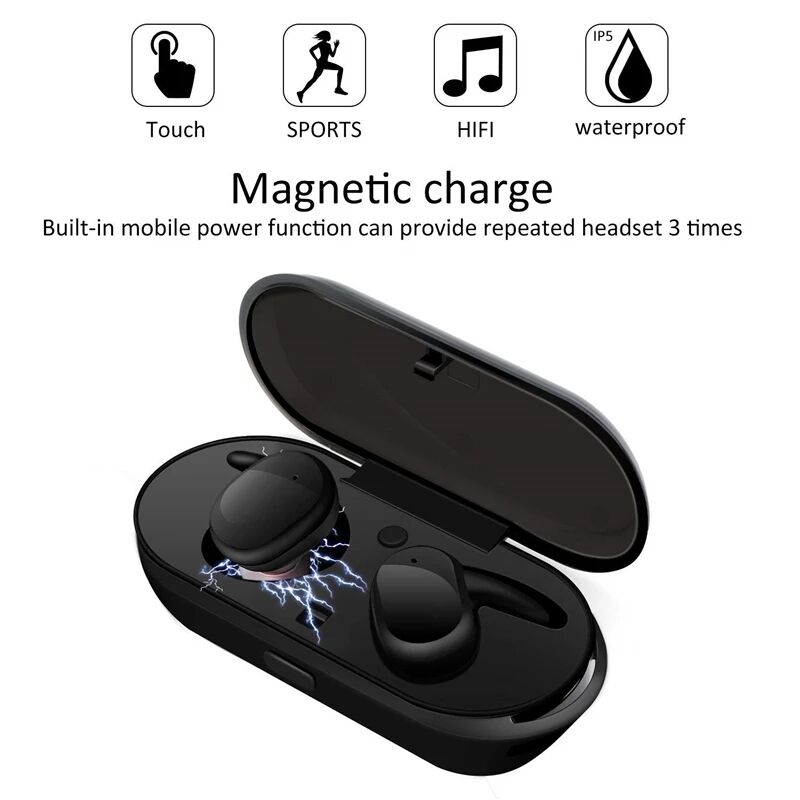 New TWS Wireless Earphones 5.0 Noise Cancelling Earpods  Bluetooth Earphones For  For Android & IOS Smart Phones