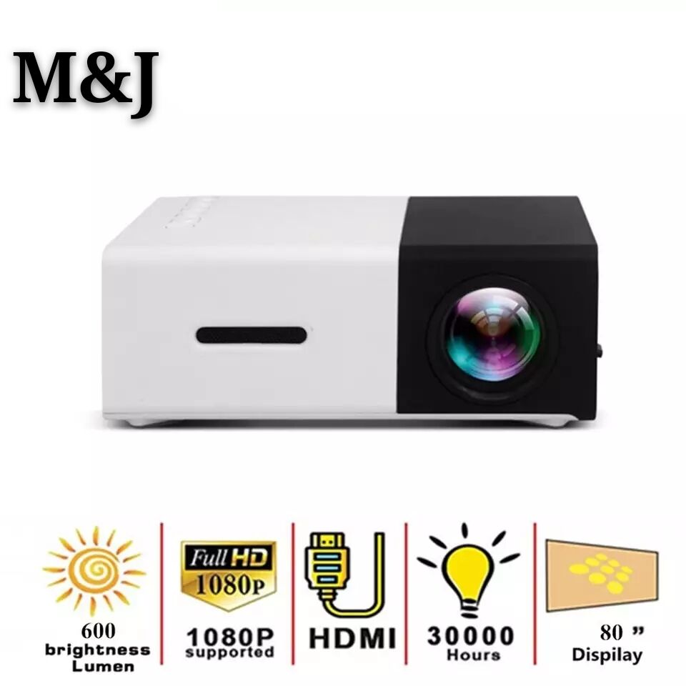LED Projector HD1080p Mini Projectors HDMI USB Mini Projector Home Media Player Home Theater Sales