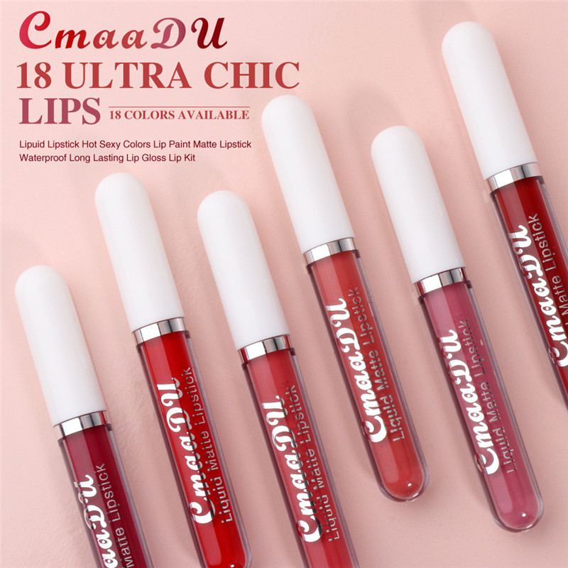 6PCS/Set Lipsticks Matte Lip Gloss Sets Makeup Lasting Velvet Liquid Lipstick Set Cosmetic