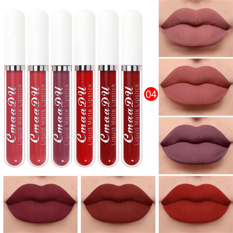 6PCS/Set Lipsticks Matte Lip Gloss Sets Makeup Lasting Velvet Liquid Lipstick Set Cosmetic