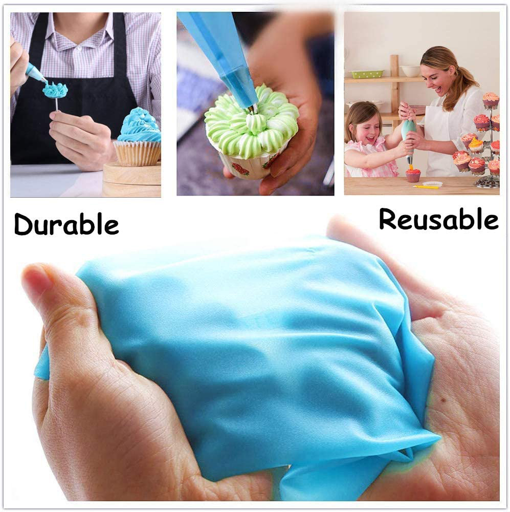 18PCS/Set Cake Decor Tools Reusable Pastry Bags Tips Icing Piping Nozzles Scraper With Storage Box Kitchen & Dining room appliances