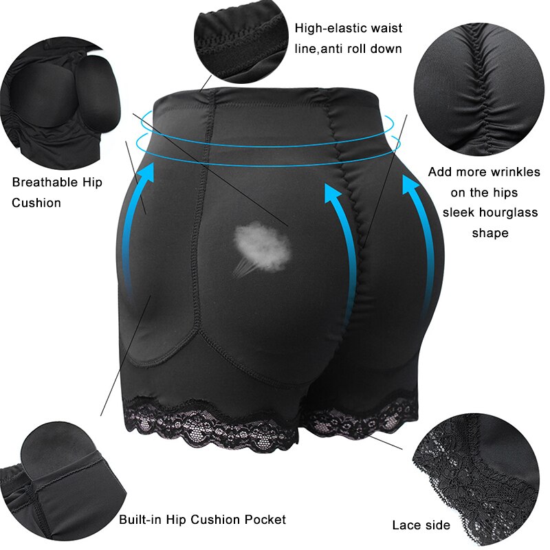 New Women Hip Enhancer Fake Ass Hip Butt Lifter Shapers Panties Padded Plus Size Underwear Enhancer