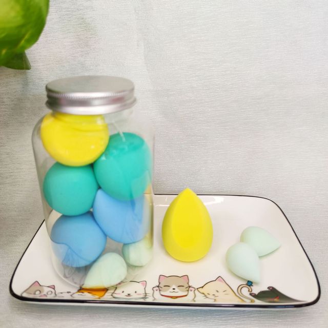 7PCS/Set Makeup Sponge Set Powder Foundation Cosmetic Puff Beauty Blenders Set With Jar Makeup Tools