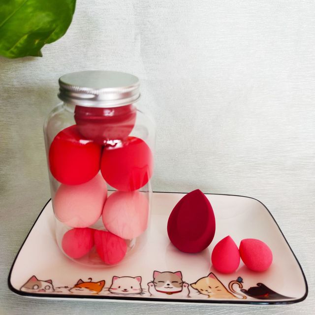 7PCS/Set Makeup Sponge Set Powder Foundation Cosmetic Puff Beauty Blenders Set With Jar Makeup Tools