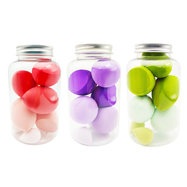 7PCS/Set Makeup Sponge Set Powder Foundation Cosmetic Puff Beauty Blenders Set With Jar Makeup Tools