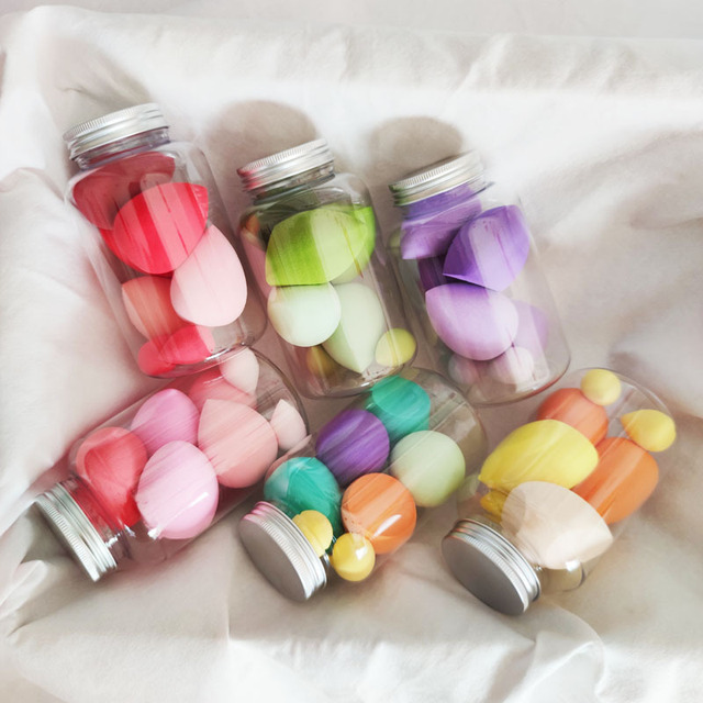 7PCS/Set Makeup Sponge Set Powder Foundation Cosmetic Puff Beauty Blenders Set With Jar Makeup Tools
