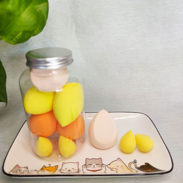 7PCS/Set Makeup Sponge Set Powder Foundation Cosmetic Puff Beauty Blenders Set With Jar Makeup Tools