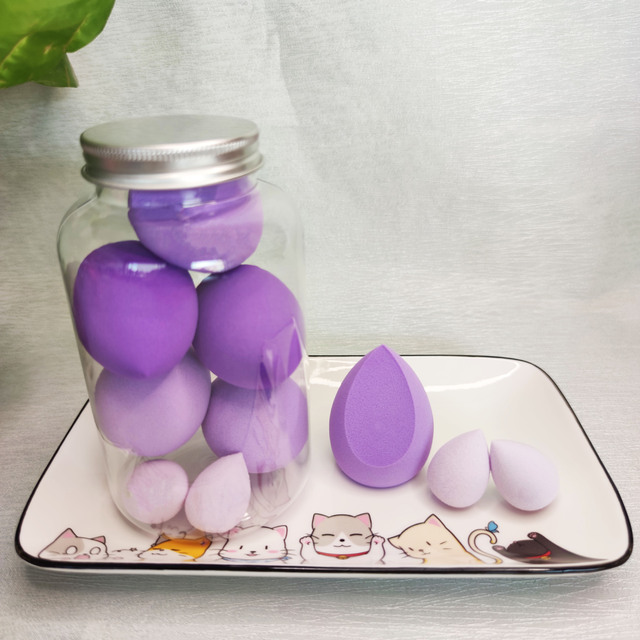 7PCS/Set Makeup Sponge Set Powder Foundation Cosmetic Puff Beauty Blenders Set With Jar Makeup Tools