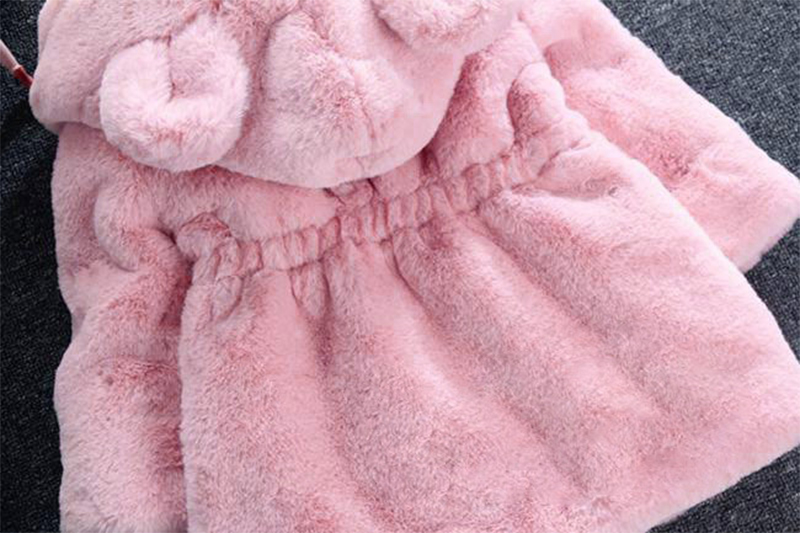 Baby Girl Clothes Winter Warm Fur Coat Girl Wool Sweater Fur Padded Jackets Big Ears Thickened Quilted Cotton Baby Coats