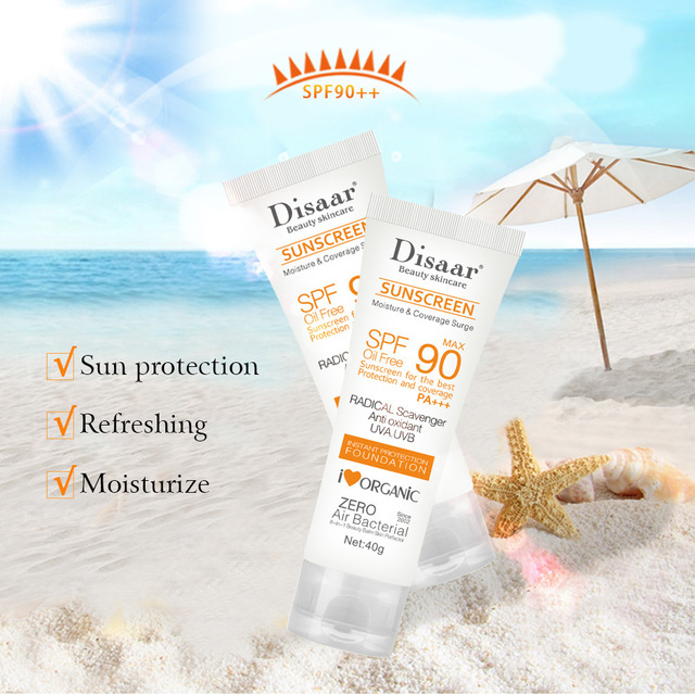 New Sunscreen Lotion Facial Skin Care Sunscreen Cream SPF90 Anti-Aging  Moisturizing Oil Free Radical Scavenger Anti Oxidant UVA/UVB