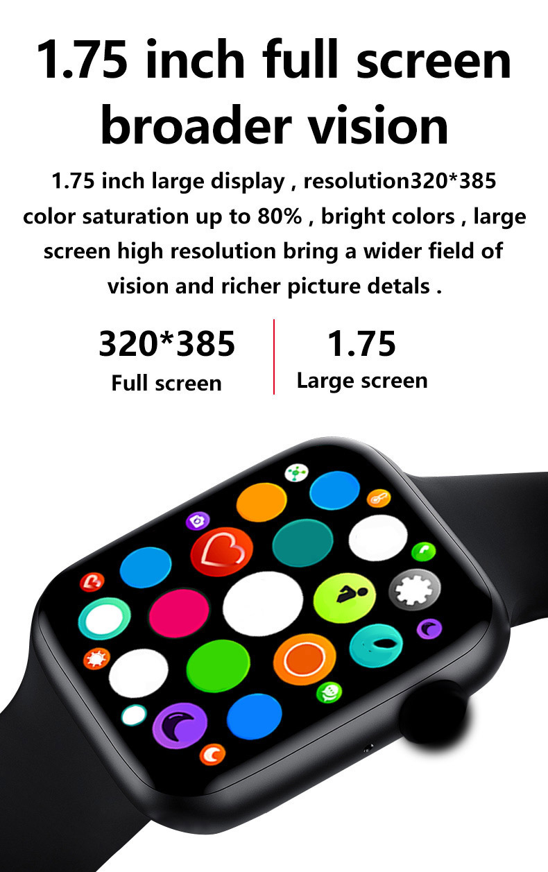 New T500+ PLUS Smart Watch 1.75 Inch Games Call Heart Rate Blood Pressure Fitness Tracker Smartwatch For Smart Phones