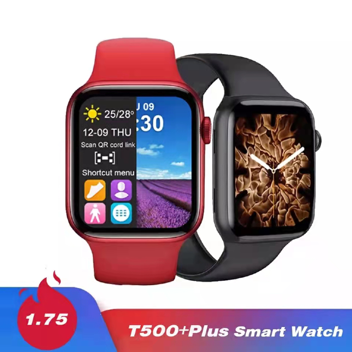 New T500+ PLUS Smart Watch 1.75 Inch Games Call Heart Rate Blood Pressure Fitness Tracker Smartwatch For Smart Phones