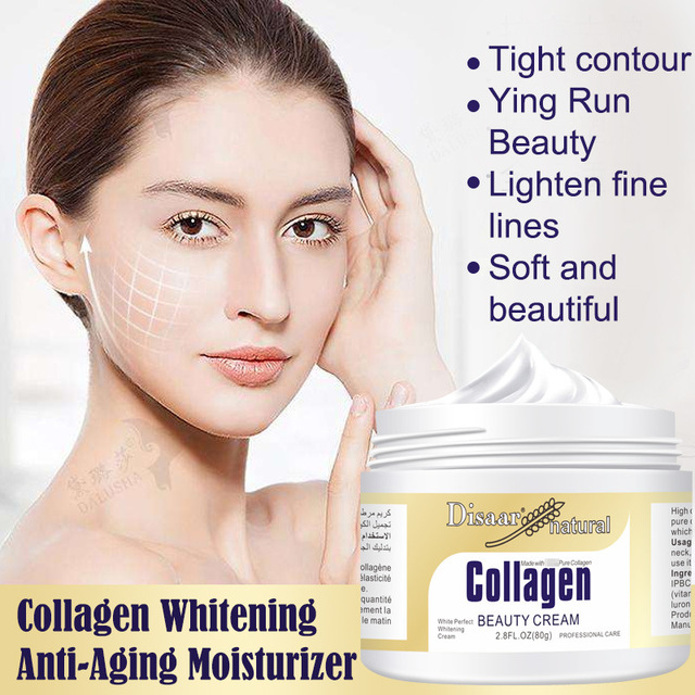 New Face Cream Collagen Aloe Moisturizer Anti Wrinkle Anti Aging Nourishing Serum Collagen Brightening Whitening Gel Skin Care