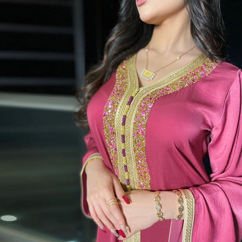 MD Eid Abaya Dubai Turkish Islamic Clothing Kaftan Long Dresses For Muslim Women Evening Gowns Malaysia Elegant Dresses