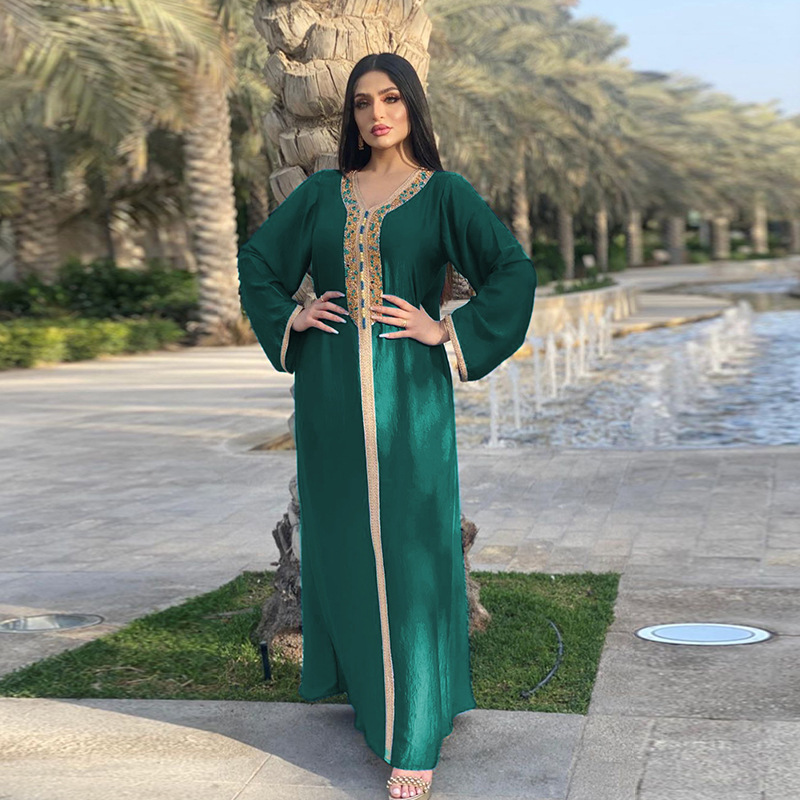 MD Eid Abaya Dubai Turkish Islamic Clothing Kaftan Long Dresses For Muslim Women Evening Gowns Malaysia Elegant Dresses