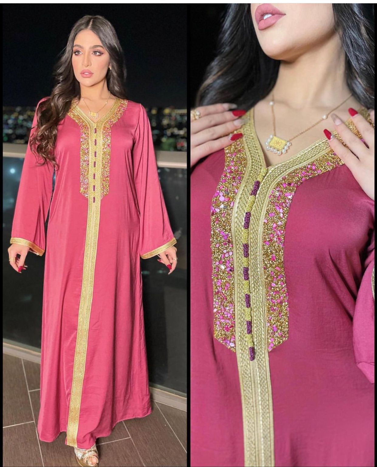 MD Eid Abaya Dubai Turkish Islamic Clothing Kaftan Long Dresses For Muslim Women Evening Gowns Malaysia Elegant Dresses