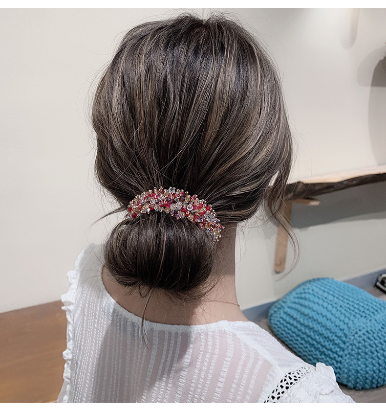 Vintage Rhinestone Pearl Hairpin Bun Hairstyle Hair Stick Women Elegant Bridal Hairband Hair Maker Tools Hair Accessories