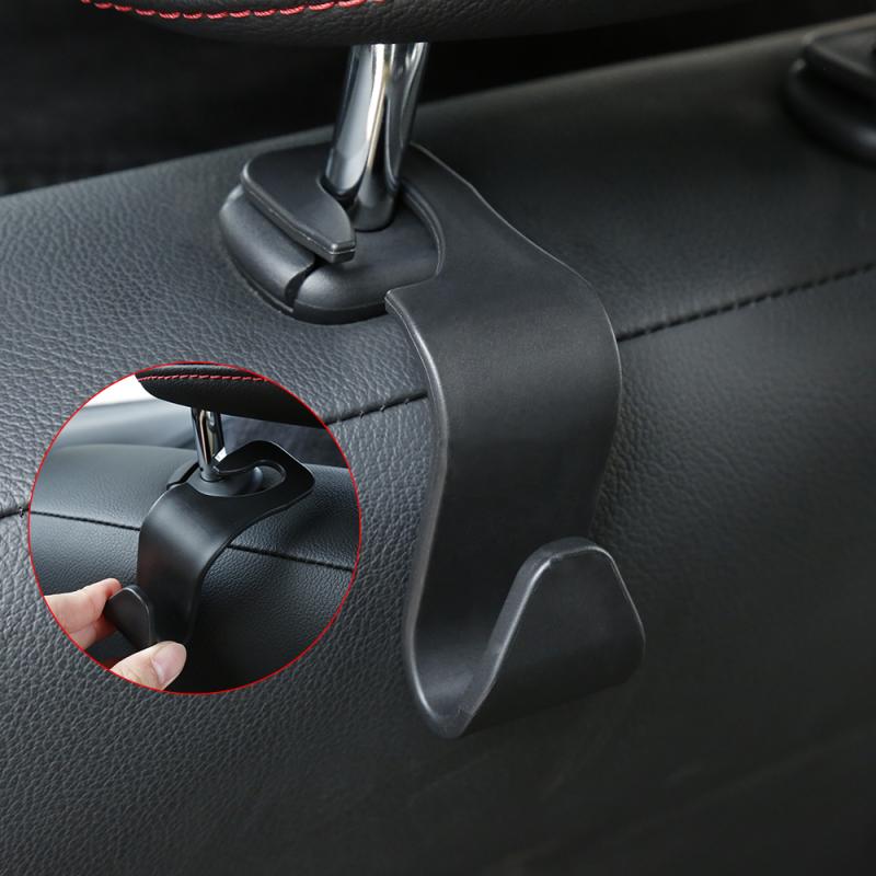 2/4Pcs Universal Car Seat Hooks Rear Interior Accessories Hanging Cloth Handbags  Hanger Auto Back Seat Organizer