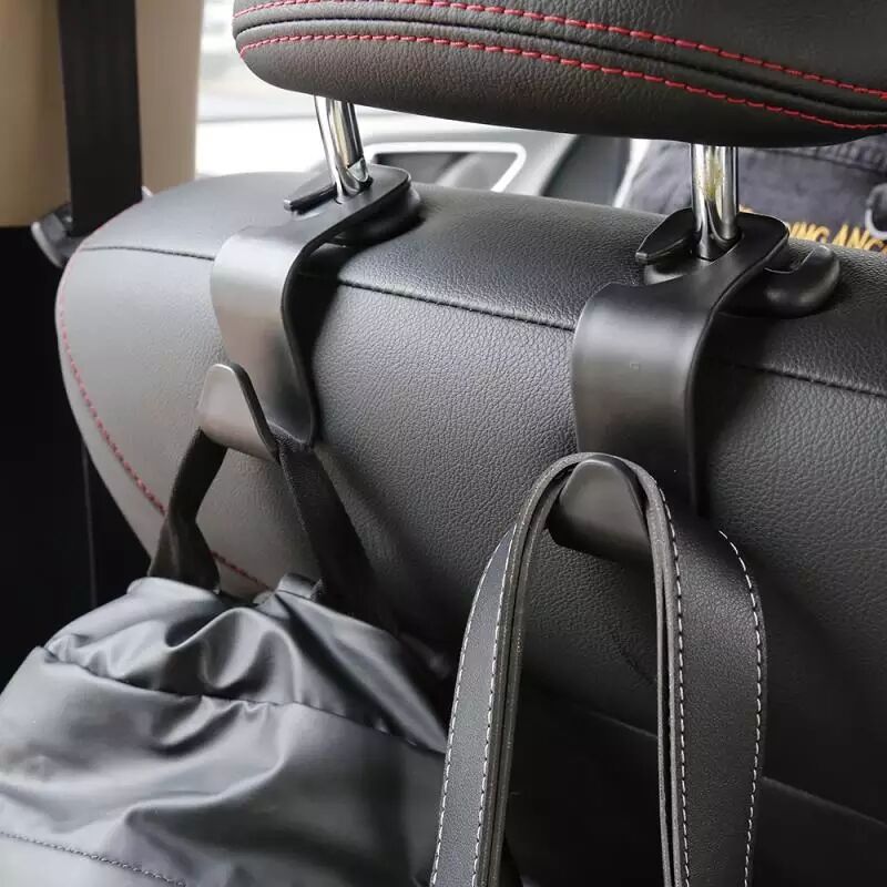 2/4Pcs Universal Car Seat Hooks Rear Interior Accessories Hanging Cloth Handbags  Hanger Auto Back Seat Organizer