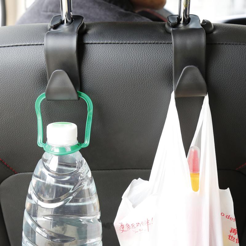 2/4Pcs Universal Car Seat Hooks Rear Interior Accessories Hanging Cloth Handbags  Hanger Auto Back Seat Organizer