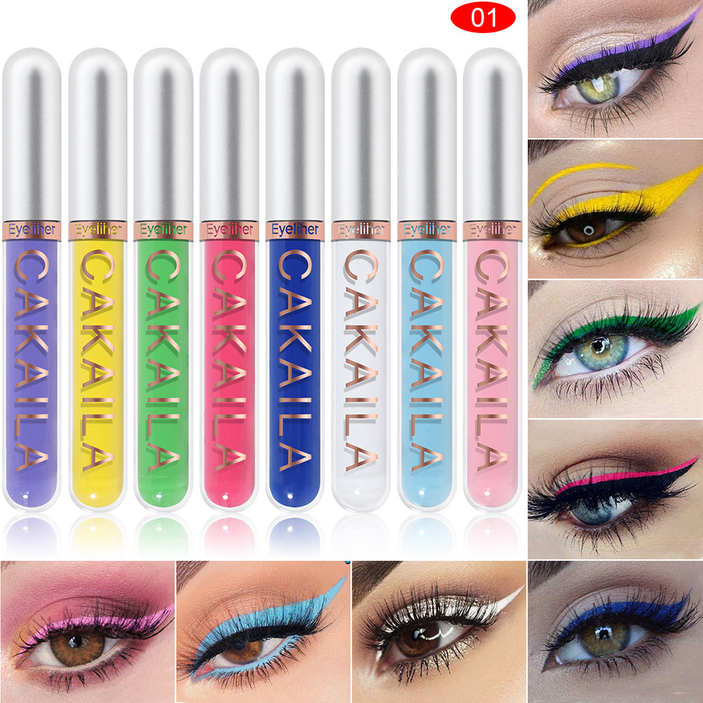 8PCS/Set Eyeliner Kit Makeup Waterproof Colorful Eye Liner Pen Eyes Make up Eyeshadow Cosmetics Liquid Eyeliners Set