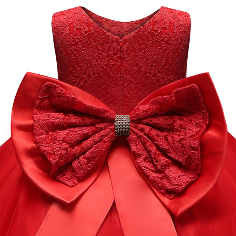 Girls Dresses Party Wedding Dress Christmas Clothing Princess Dress Flower Tutu Dress Kids Infant Baby Dress With Headband Gift