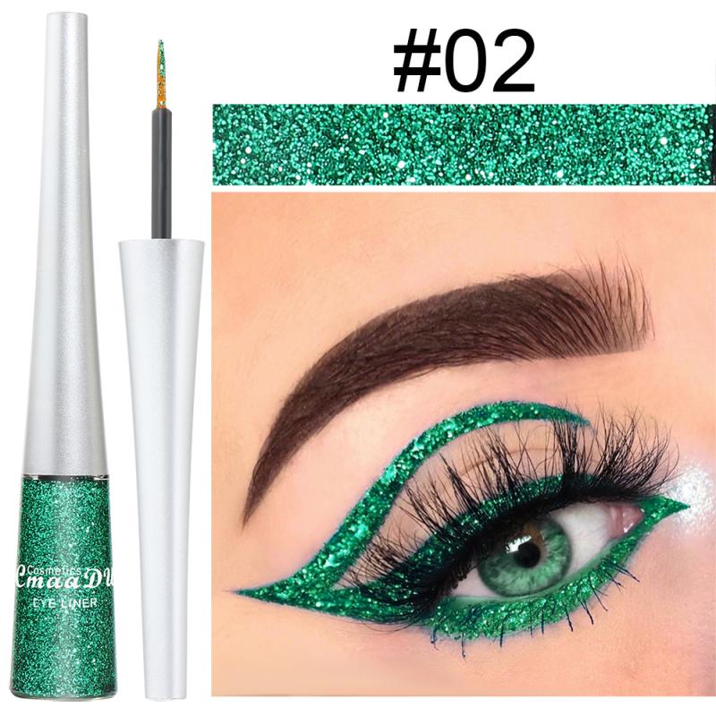 16PCS/Set Liquid Eyeliner Set Shiny Glitter Powder Gel Eyeliner Quick-drying Long Lasting Eye Liner Cosmetics Makeup Gifts