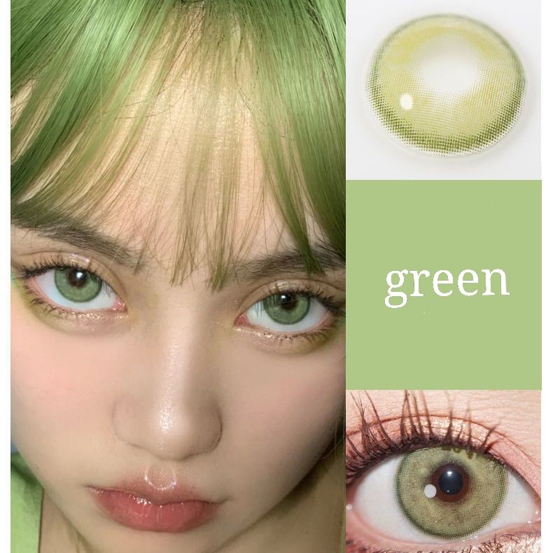 New 1Pair Eye Contact Lenses SIAM Color Cosmetic Contact Lenses Yearly Natural Colored Lenses  Eyeglasses With Storage Box
