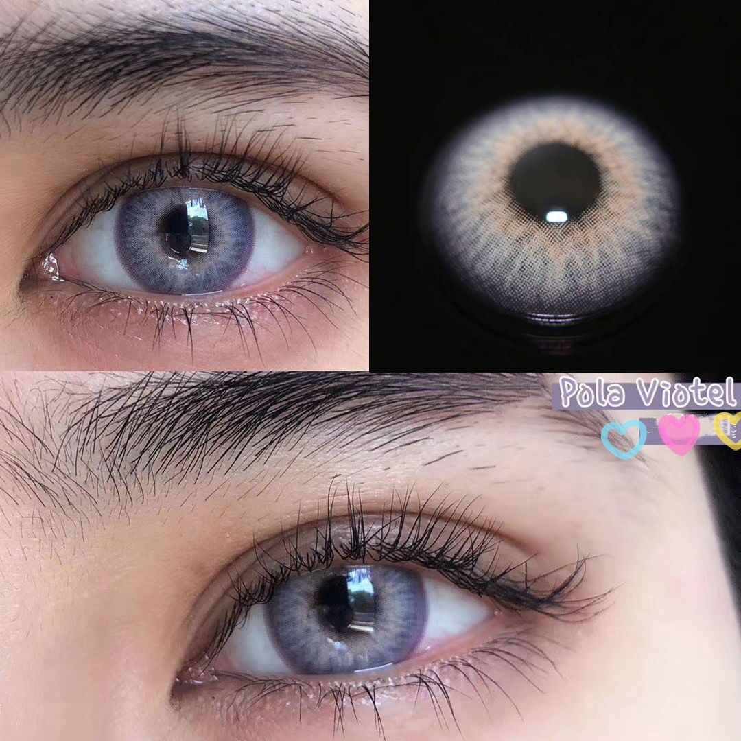 New 1Pair Eye Contact Lenses SIAM Color Cosmetic Contact Lenses Yearly Natural Colored Lenses  Eyeglasses With Storage Box