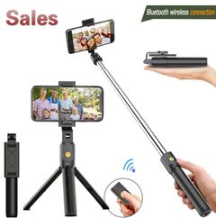 3 in 1 Wireless Bluetooth Selfie Stick FoldableTripod Remote Control For IOS Android All Smart Phones black normal