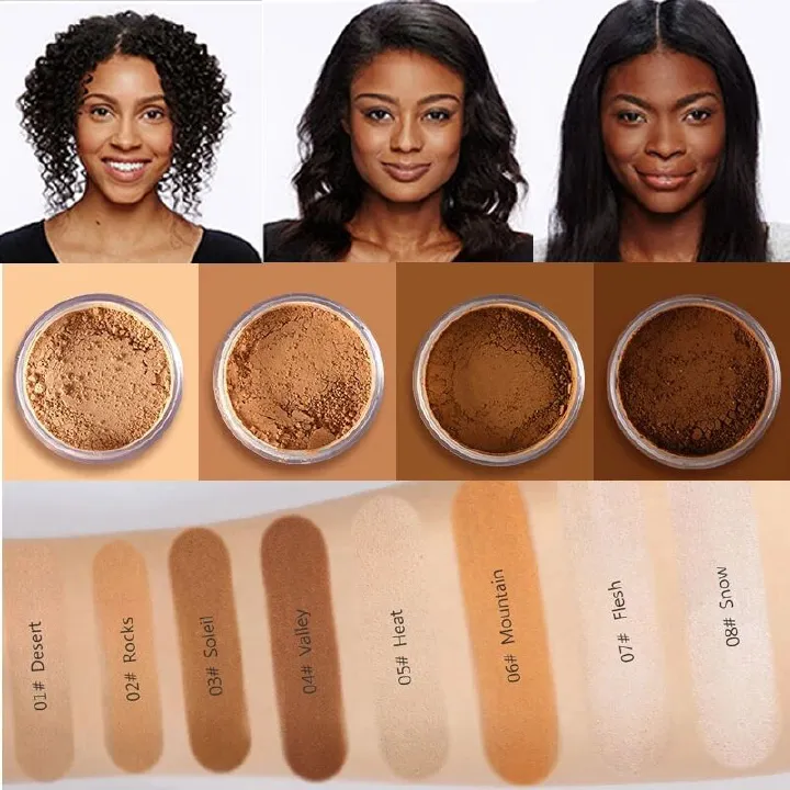 New Makeup Loose Powder Matte Mineral Oil-control Long-lasting Face Concealer Finishing Bronzer Contour Loose Setting Powder